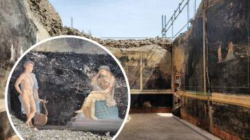 2000-year-old paintings inspired by the Trojan War has been discovered during excavations at the Roman city of Pompeii. Pictures by Pompeii Parco Archeologico/Instagram