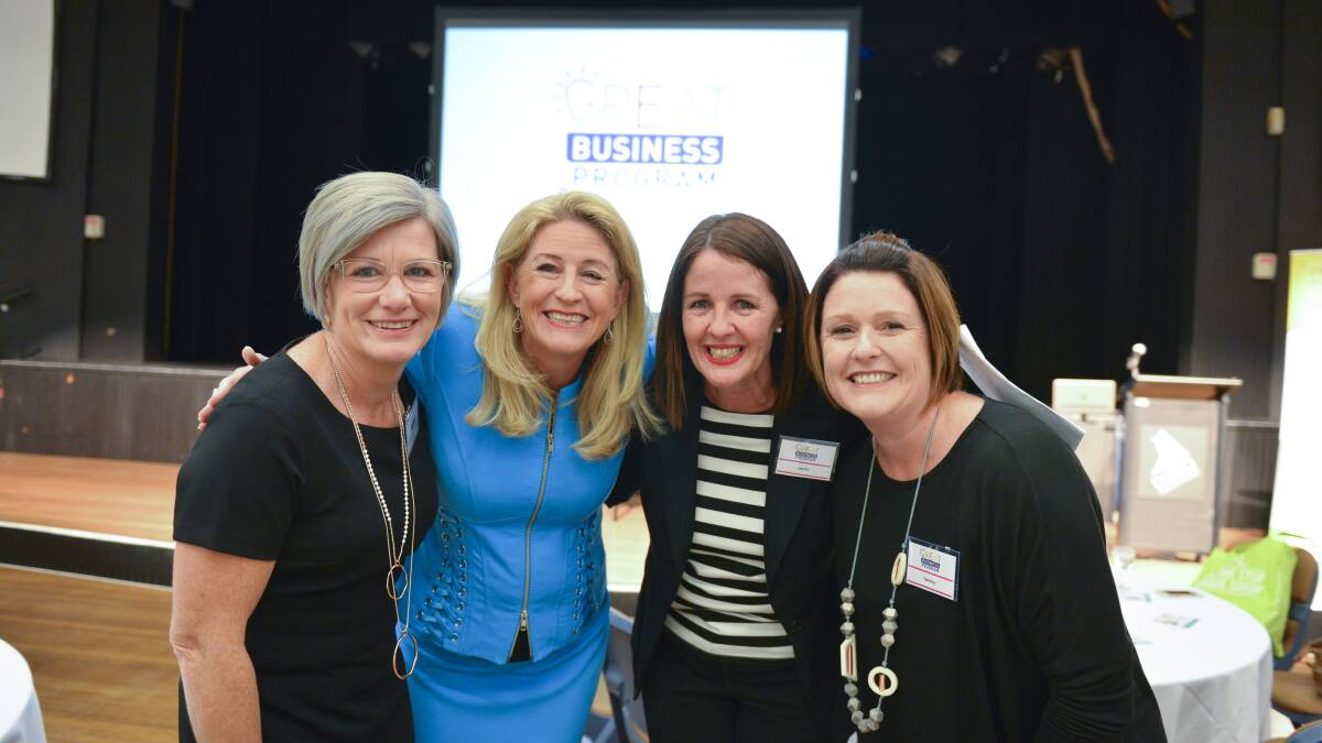 Dubbo Regional Council City: Julie Webster, Lisa McInnes-Smith, Jacki Parish and Tammy Pickering at the Great Business Program workshop.