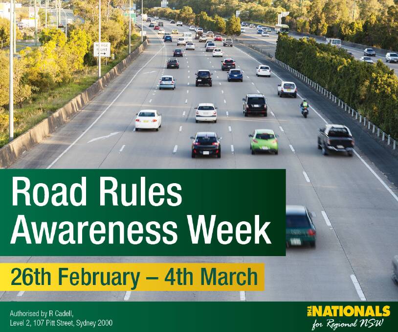 Important: All road users, motorists, pedestrians, cyclists, and motorcyclists need to understand and follow the road rules correctly to keep everyone safe on our roads.