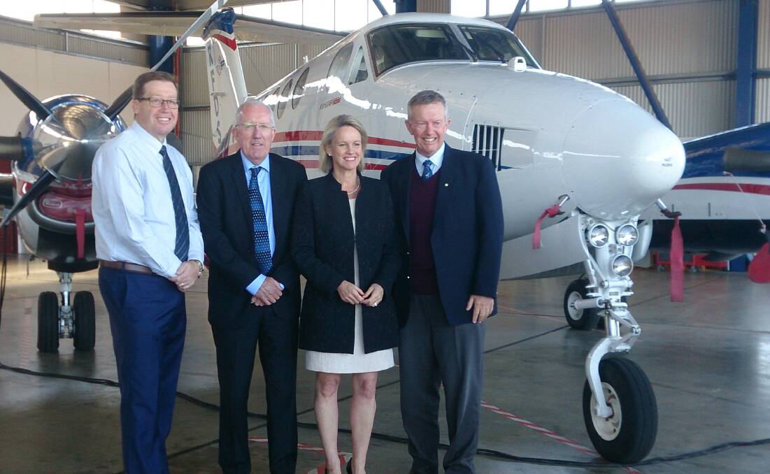 Upgrade: NSW Deputy Premier Troy Grant, Dubbo Regional Council Administrator Michael Kneipp, Minister for Regional Development Fiona Nash and Federal Member for Parkes Mark Coulton.
 