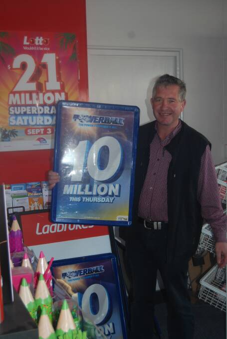 Delighted newsagent Graham Jackson said it's great the winning ticket was sold in Nyngan. Photo: GRACE RYAN. 