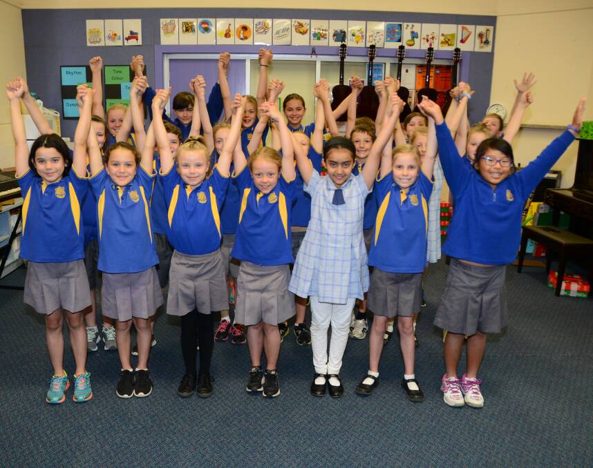 ON SONG: Year 3/4 students at Dubbo South Public School rehearse for Thursday's Music: Count Us In event. Photo: PAIGE WILLIAMS