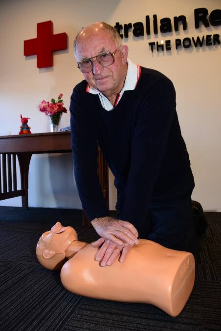 EASY TO LEARN: Australian Red Cross first aid trainer George Chapman is encouraging people to learn an important skill at one of the CPR courses in September. Photo: PAIGE WILLIAMS