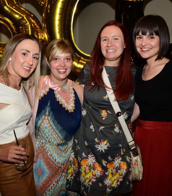 Kylie Sanderson, Tenielle Houghton, Nicole Reid and Aubrey Godden have stayed good friends since finishing school 10-years ago and had a great time together at the reunion.