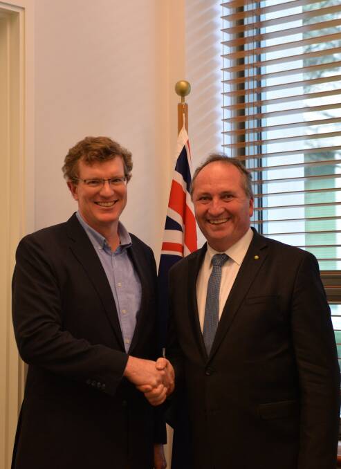 Mr Gee with Deputy PM Barnaby Joyce