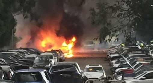 Weston car wreckers up in smoke. Pictures: Supplied