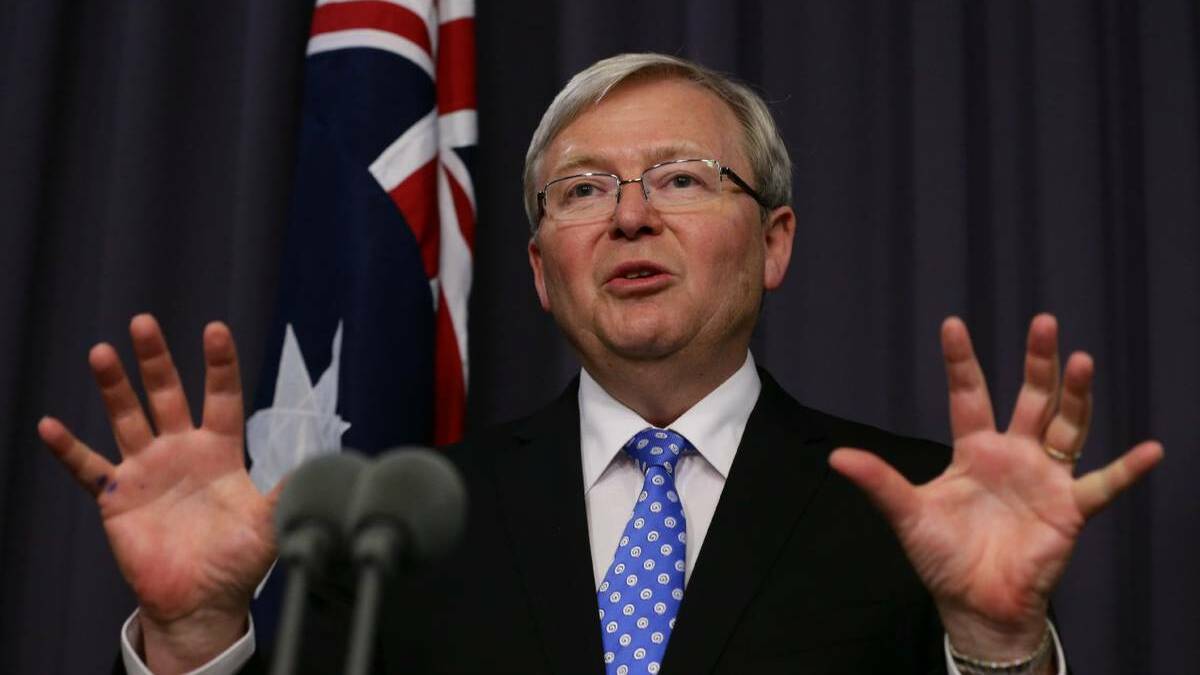 Former Labor prime minister Kevin Rudd 