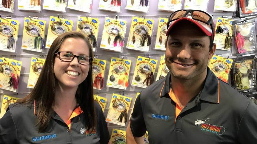 New store: Dubbo has recently welcomed a new specialist tackle shop with Dubbo locals Luke and Cassie Carney opening The Outback Angler.