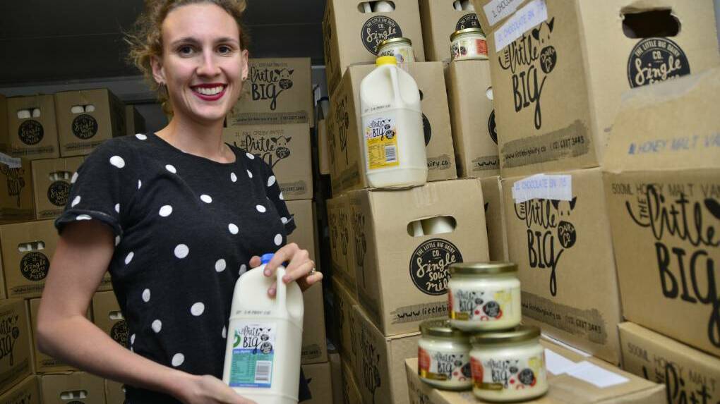 Dubbo's The Little Big Dairy Co are in the running for top honours in the NSW division of the Dairy Industry Association of Australia awards and co-director Emma Elliott is confident of success. Photo: BELINDA SOOLE
