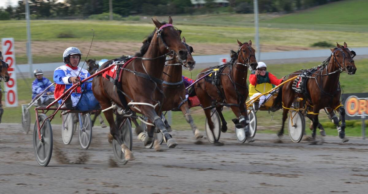 COMING HOME: The John O'Shea driven Dream To Share charges to the lead in his saddle semi-final. Photo: ANYA WHITELAW