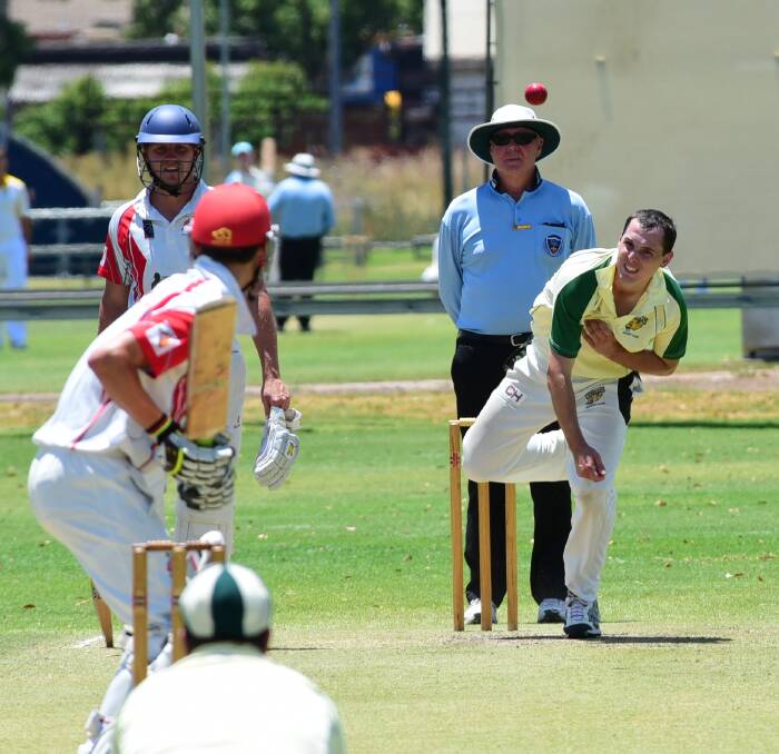 HOT PIES: CYMS seamer Nick Guthrie sends down another delivery during last year's DDCA summer. 