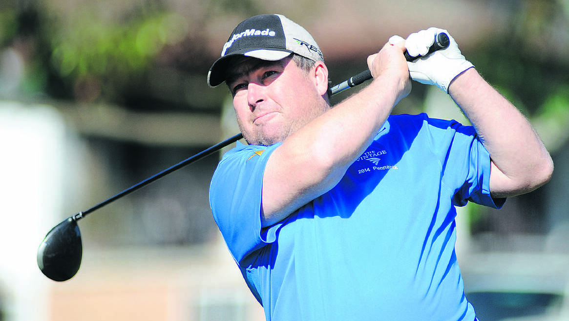 BOMB: Mark Hale defied tricky wind conditions at Blayney to win the 27-hole open on Sunday. 