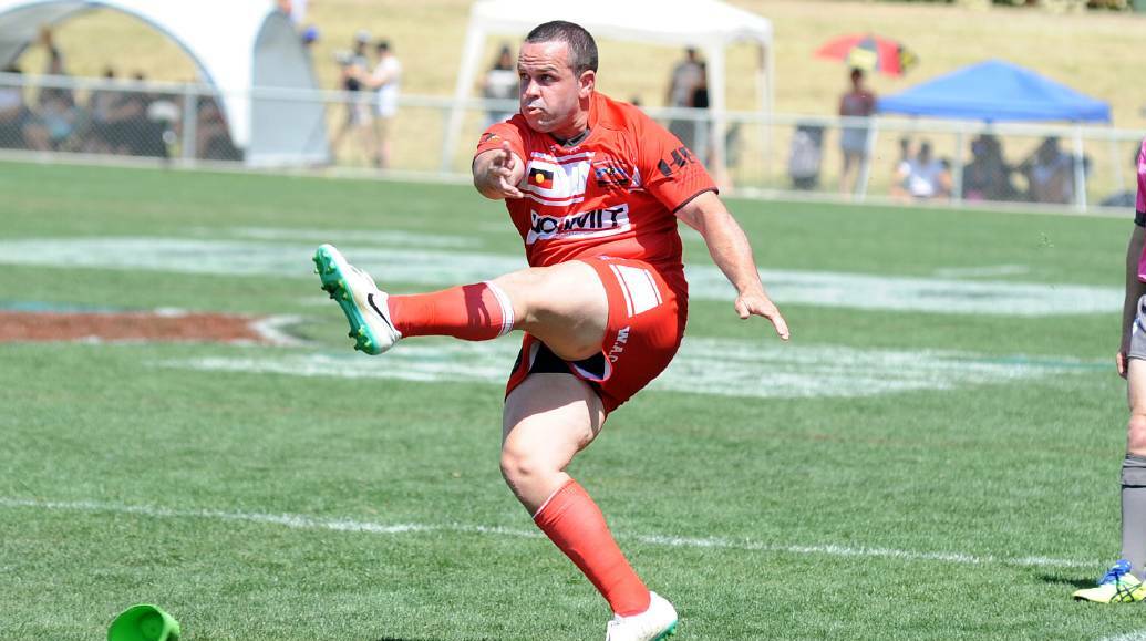 BIG BOOT: Trent Rose was a handful with Oberon this season, and will again lead Walgett in its bid for a NSW Aboriginal Rugby League Knockout win at Leichhardt.