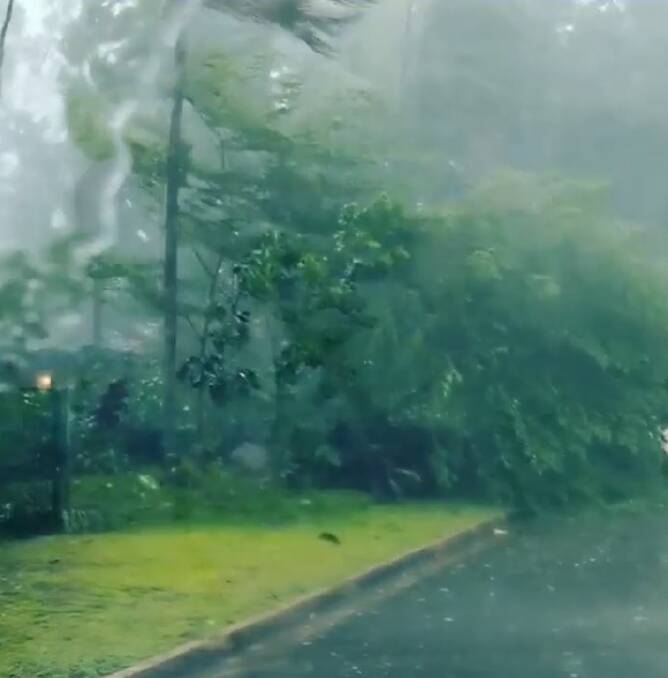 Cyclone Marcus makes its presence felt in Darwin.