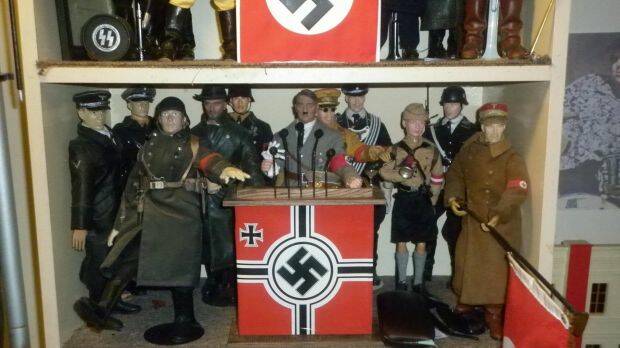 A collection of Nazi dolls owned by Nathan Sykes. Source: Dailystormer.com

