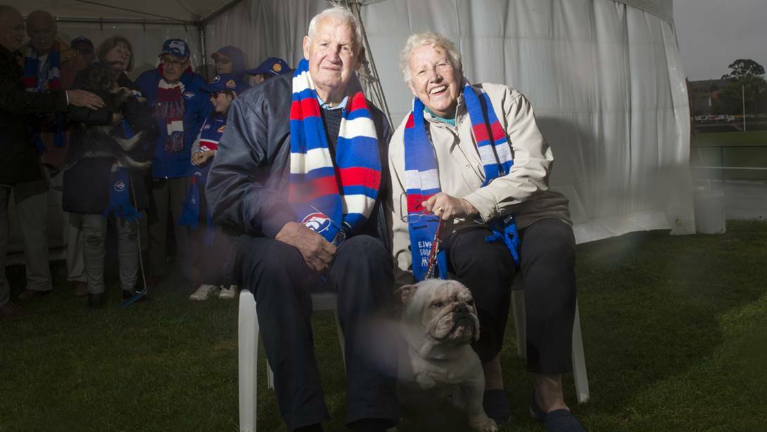 RELATED READING: Bulldogs 1961 grand final centre half back John Hoiles and wife Bernadette are hoping for a premiership win. Hit Darren Howe's phot and read John Hoiles' story.
