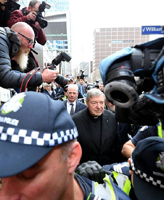 Police may escort Cardinal George Pell through an underground entrance for his next court appearance. Photo: Justin McManus