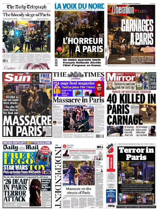 Some front pages from Europe ...