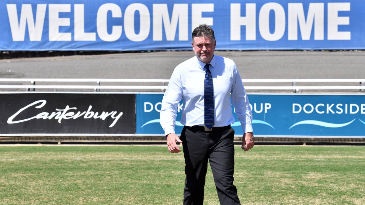 THE SIGN SAYS IT ALL: Dean Pay wants to return a sense of fear to the Canterbury Bulldogs.