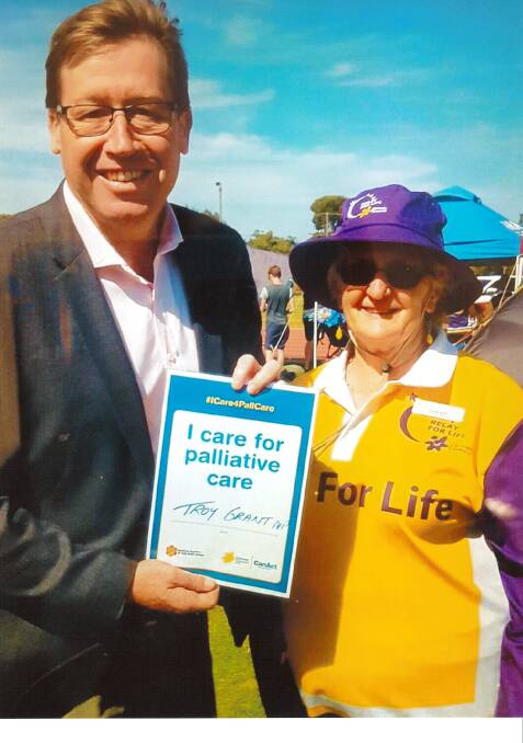 Troy Grant with Susie Hill at the Relay 4 Life.
