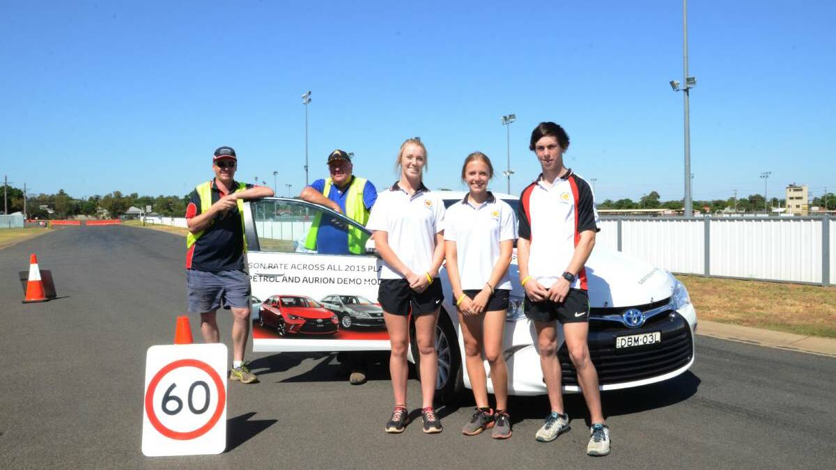 LEARNING: Dubbo College Senior Campus students Fiona Wright, Laura Carlin and Lewis Foran, pictured here with driving instructors David Sommerlad and Greg Reichart, are three of almost 5000 students to have taken part in the RYDA program.
