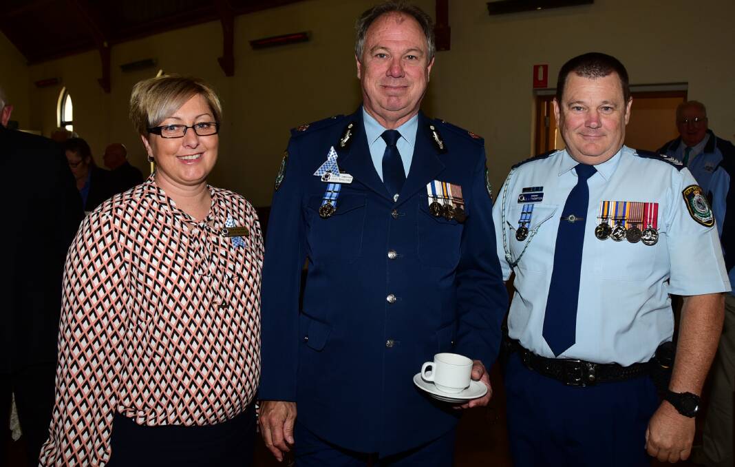 Kylie McKeown, Geoff McKechnie and Stephen Thompson at the Police Remembrance Day morning tea.