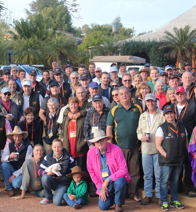 GENEROUS: Participants in Destination Outback gather for a photo in the Queensland town of Windorah. Photo: CONTRIBUTED
