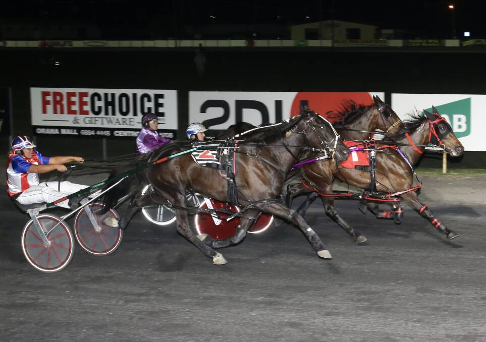 TIGHT FINISH: Bulgari Rose holds off her rivals in the Gerard Yeo Memorial on Friday night. Photo: COFFEE PHOTOGRAPHY