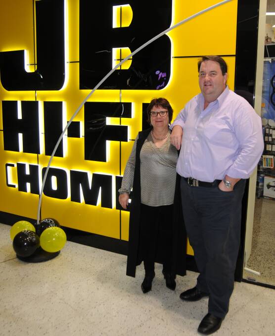 Orana Mall centre manager Cherie Forrester and Bachrach Naumburger Group general manager Steve Gooley at the site of JB Hi-Fi Home in Orana Mall.