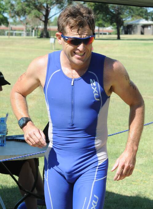 Scott Stevenson after winning a triathlon event in Dubbo back in 2015.
