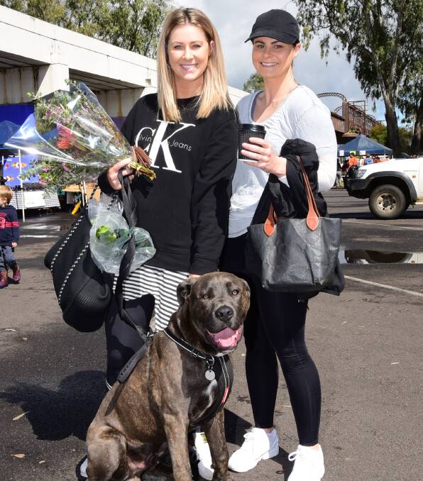 Sophie Hart and Camilla Guest with Hank.