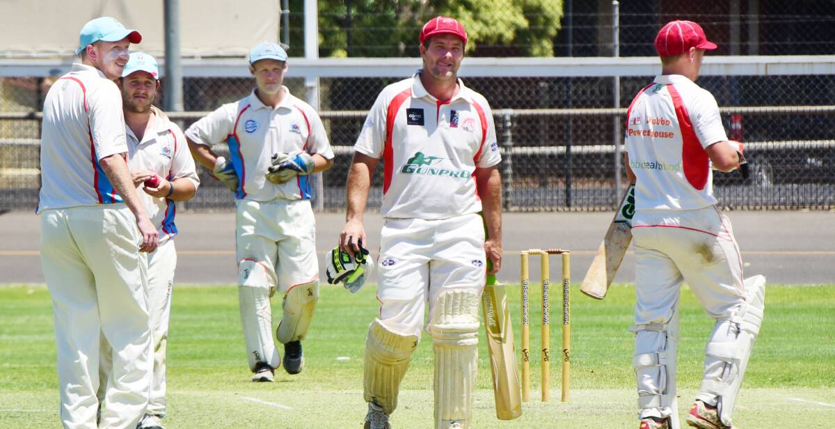Wes Giddings at the crease for RSL-Colts on Saturday. Photo: BELINDA SOOLE