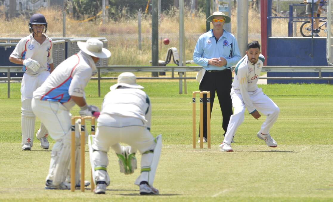 COME IN SPINNER: Yogi Chawla got two wickets for CYMS as they wrapped up victory over Rugby. Photo: BELINDA SOOLE