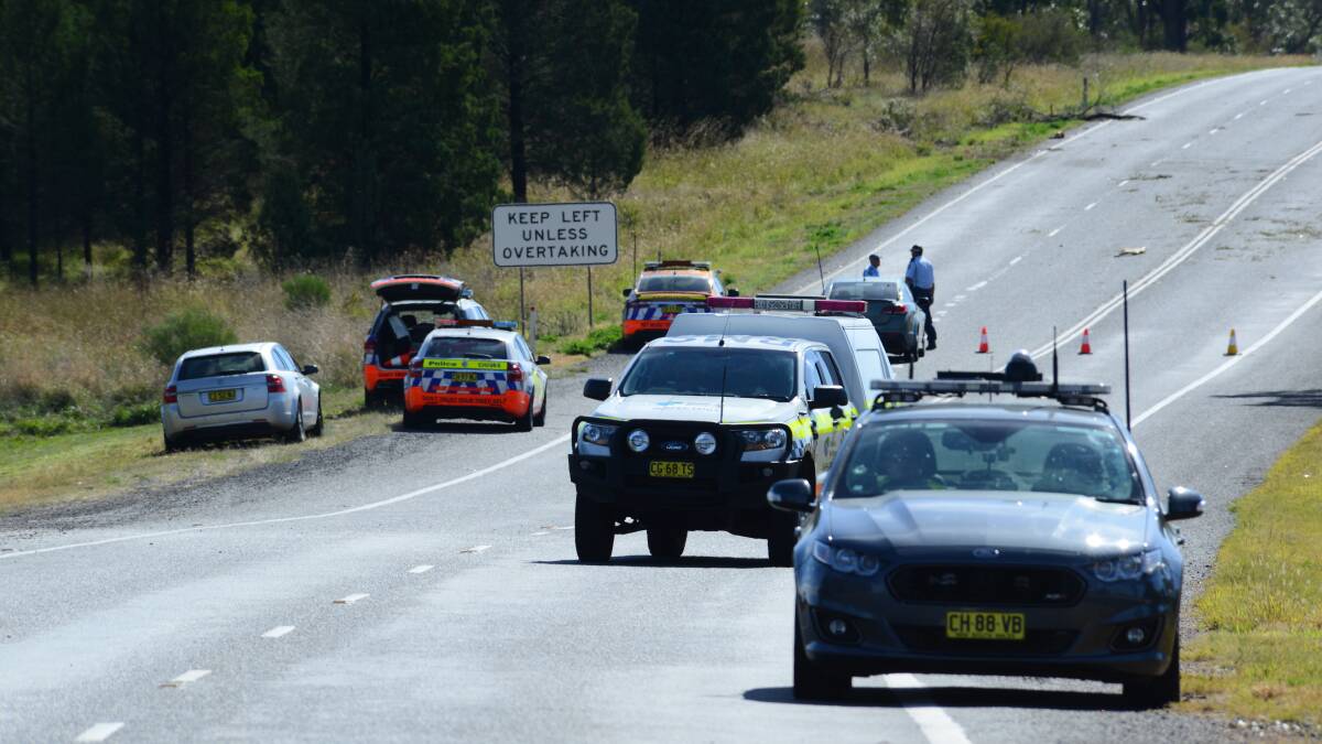 TRAGEDY: Police at the scene of a double fatality north of Dubbo back in May. Photo: BELINDA SOOLE