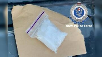 This bag of meth was found during a search of the house. Picture supplied