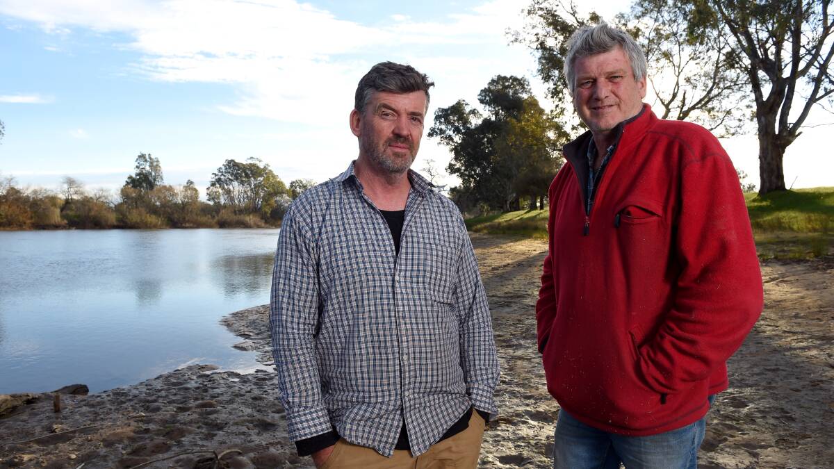 South Albury farmers Anthony Keck and Darryl's brother, Byron, who said at the start of August the MDBA should've started releasing water then.