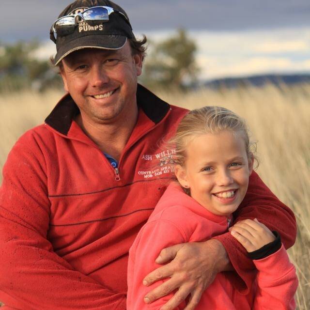 HEARTBREAK: The family of the late Ash Willis - pictured with his daughter Bree - have thanked the community for their support following his death. Photo: CONTRIBUTED