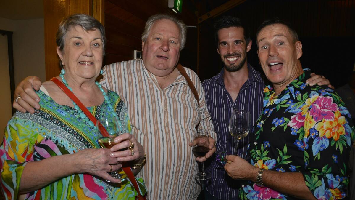 Maggie Kirkpatrick, John Wood, Andrew Snell and Craig Bennett at a dinner at the Taronga Western Plains Zoo’s Savannah Room ahead of the 22nd CAT Awards Gala Event at the Dubbo Regional Theatre. Photos Belinda Soole