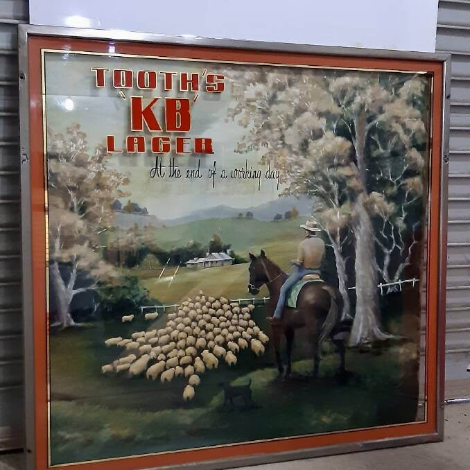 An old advertisement for Tooth's KB Lager which was found inside the old pub has been refurbished and will feature in the updated establishment. Picture supplied