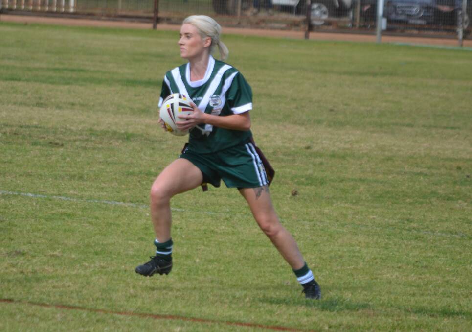 FINDING THE LINE: Jess Hotham was Western's only try-scorer in Saturday's semi-final loss to Illawarra-South Coast. Photo: PETE GUTHRIE