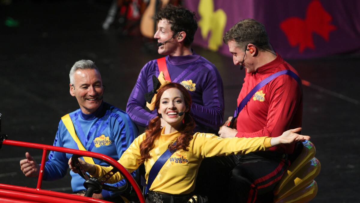 KIDS' FAVOURITES: The Wiggles live in concert in Sydney last December. The Fab Four is coming to Bathurst in May.