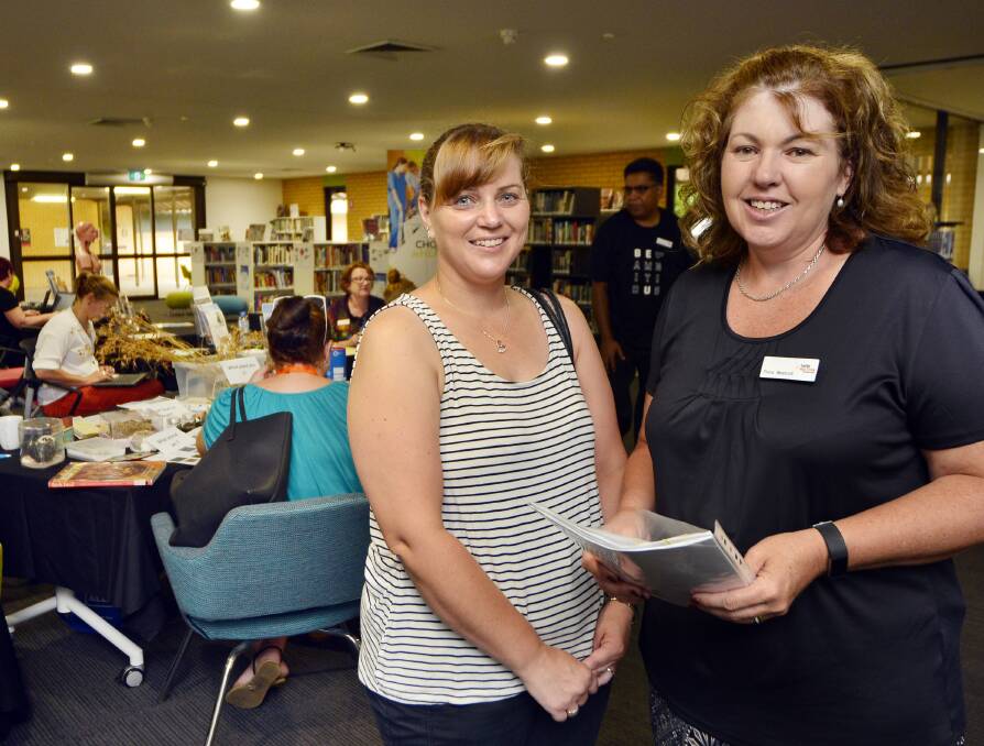 OPEN WEEK: Student Christina Ariesen talks with engagement officer Fiona Westcott in the student hub of TAFE Western Dubbo College's Myall Street campus. PHOTO: BELINDA SOOLE