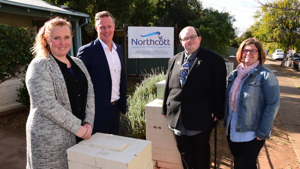 Northcott's Tash Ireland, Luke Cameron, Cody Jones and Jenny Bevon are pleased the NDIS has launched in Dubbo.