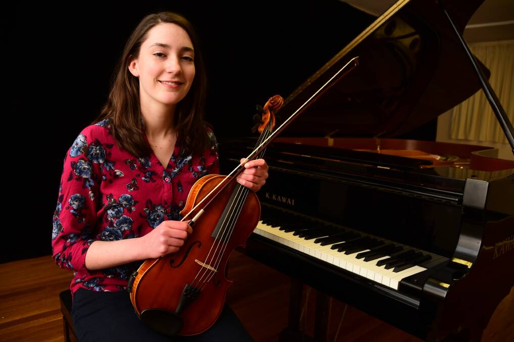PROMISING FUTURE: Emma Newby, who plays both the piano and viola, hopes to have a career in the music industry. Photo: BELINDA SOOLE