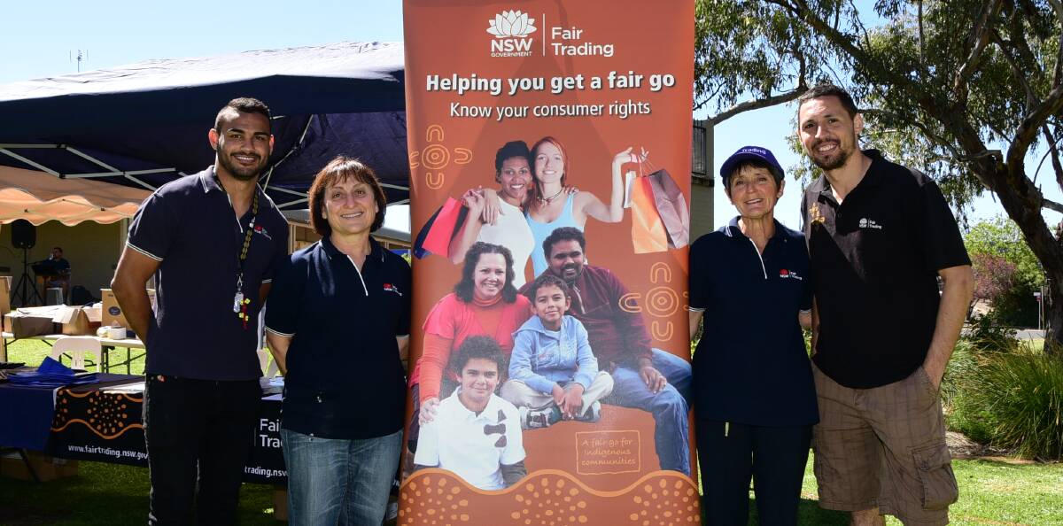 Spreading the word: Kieran Shipp, Josephine Zola, Anne Worthing and Scott Fox from NSW Fair Trading. Photo: BELINDA SOOLE
