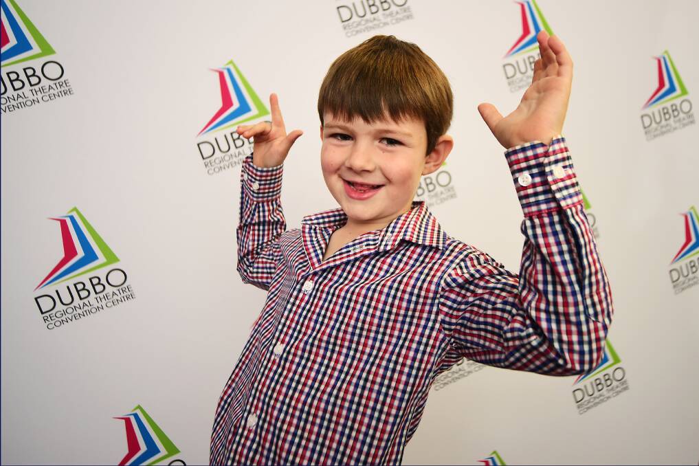 Take a bow: Five-year-old William Davies from Narromine celebrates success at the City of Dubbo Eisteddfod. Photo: BELINDA SOOLE