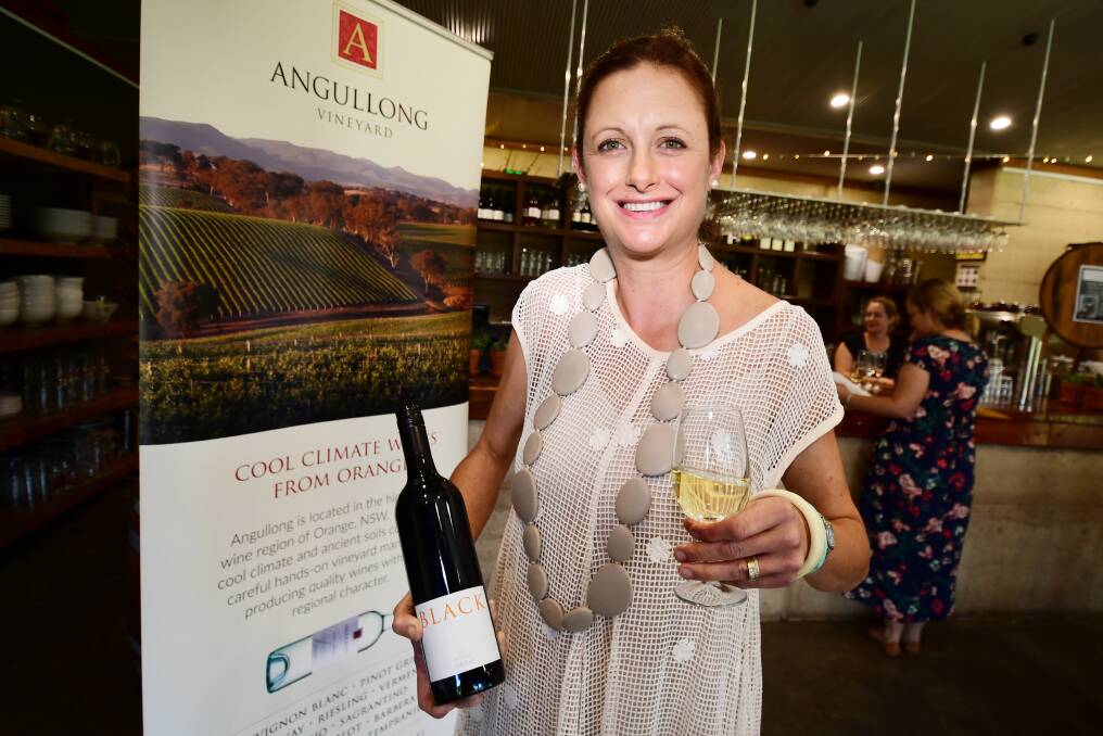 DINING AND EDUCATION: Wine consultant Sally Wilson was on hand to share her expertise on the Mudgee and Orange wines. Photo: BELINDA SOOLE