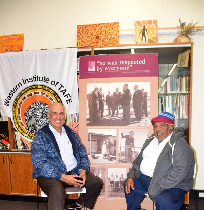 COMING TOGETHER: TAFE NSW Director of Aboriginal Education and Equity Provision Rod Towney and Uncle Ray Peckham. Photo: BELINDA SOOLE