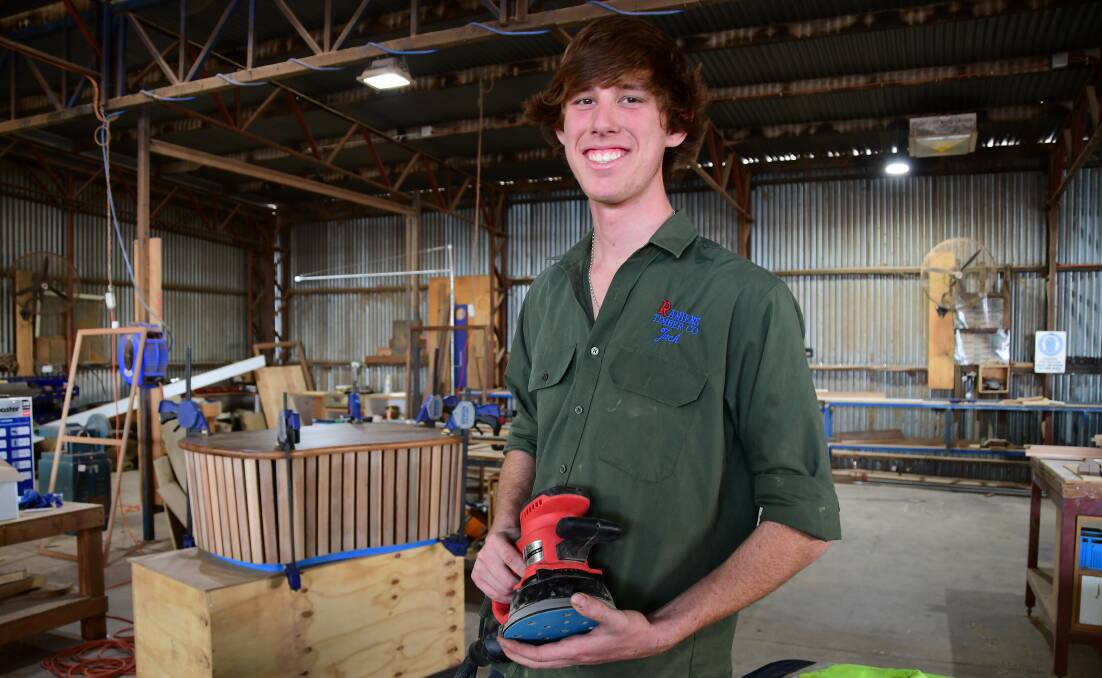 ALL SMILES: Ramien's Timber apprentice joiner Jack Mills said he was completely shocked when he was named as recipient of an industry award recently. Photo: BELINDA SOOLE