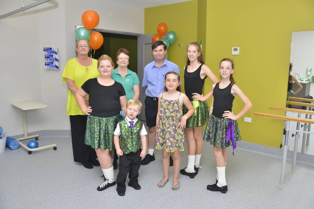 ST PATRICK'S DAY: Dubbo Private Hospital staff and Spreagadh na Rince dancers got into the spirit of St Patrick's Day with an Irish dance performance for patients on Friday. Photo: BELINDA SOOLE
